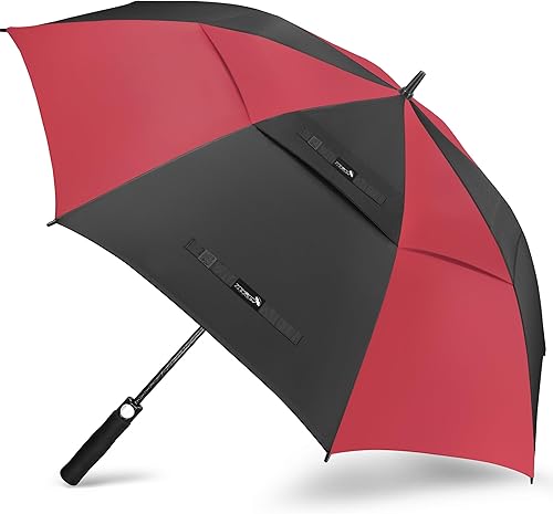 ZOMAKE Paraguas grande de golf de 51546268 pulgadas, doble toldo ventilado, resistente al viento, paraguas de golf para lluvia, apertura automática,