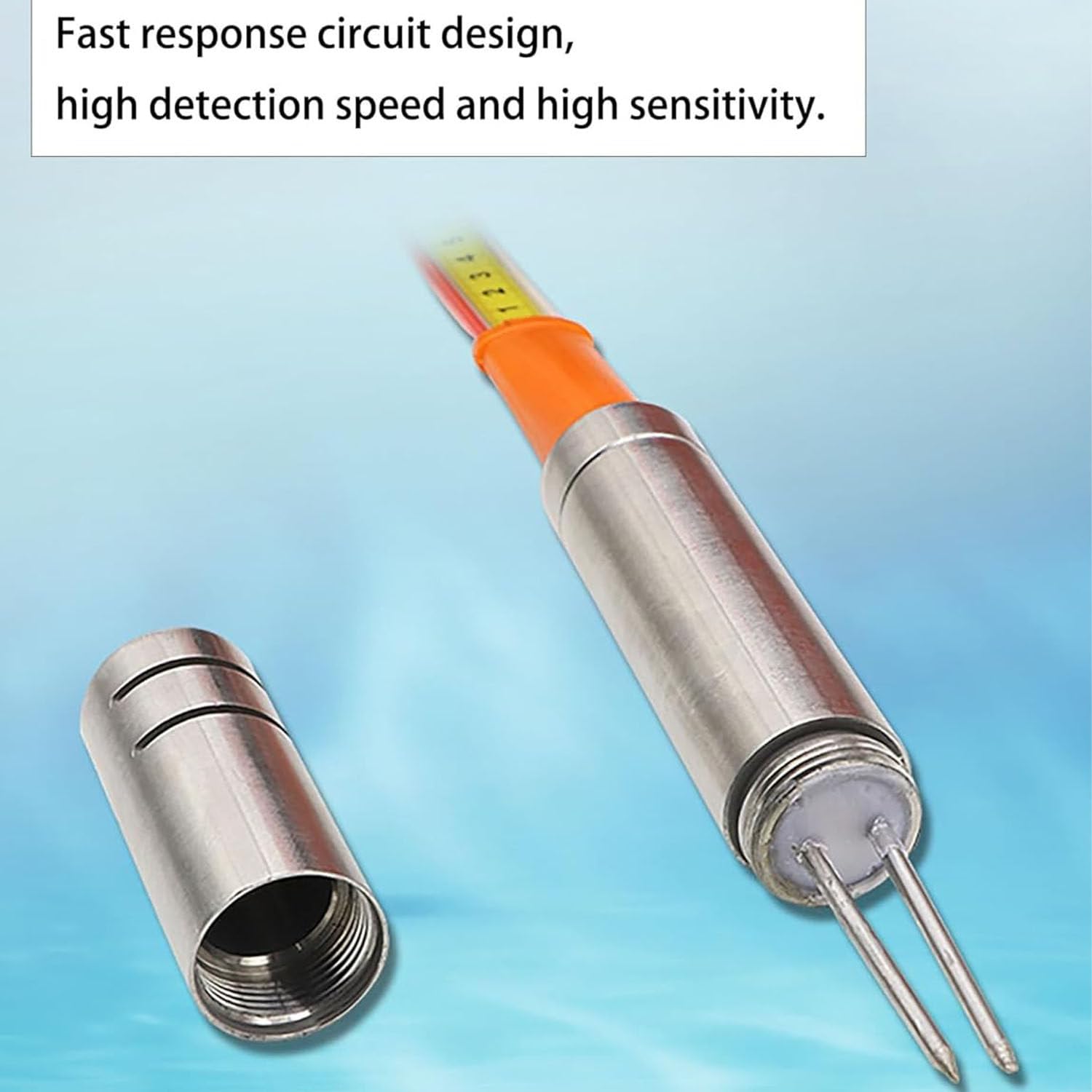 Indicador electrónico de nivel de agua, medidor de profundidad de sonda de acero inoxidable con cinta, medidor de inmersión portátil para perforación de pozos y monitoreo del nivel de agua