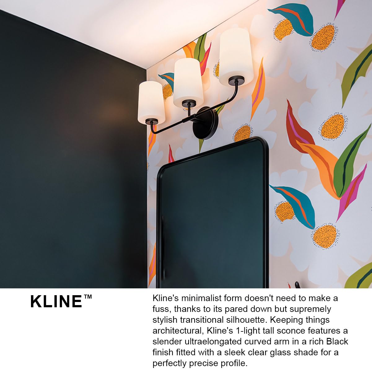 Hinkley Lark Kline Three-Light Brass Vanity Light Fixture- Tapered