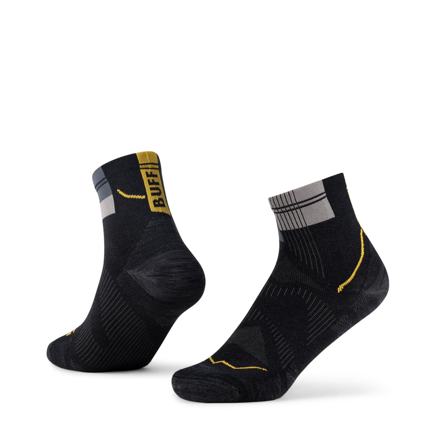 Buff®| Socks Coolnet Quarter Fresh, Odor-Control, Breathable, Comfortable, Sports, Compression S Grey
