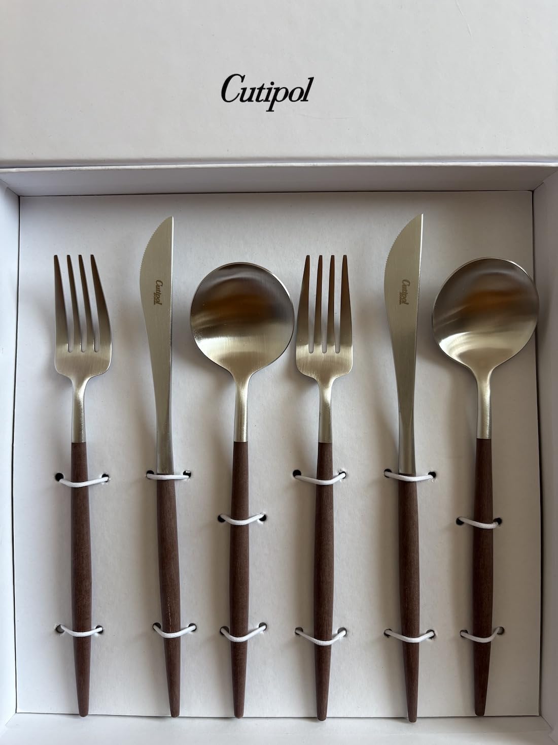 Cutlery Set Goa Brown 6 pcs. Matte Brushed New