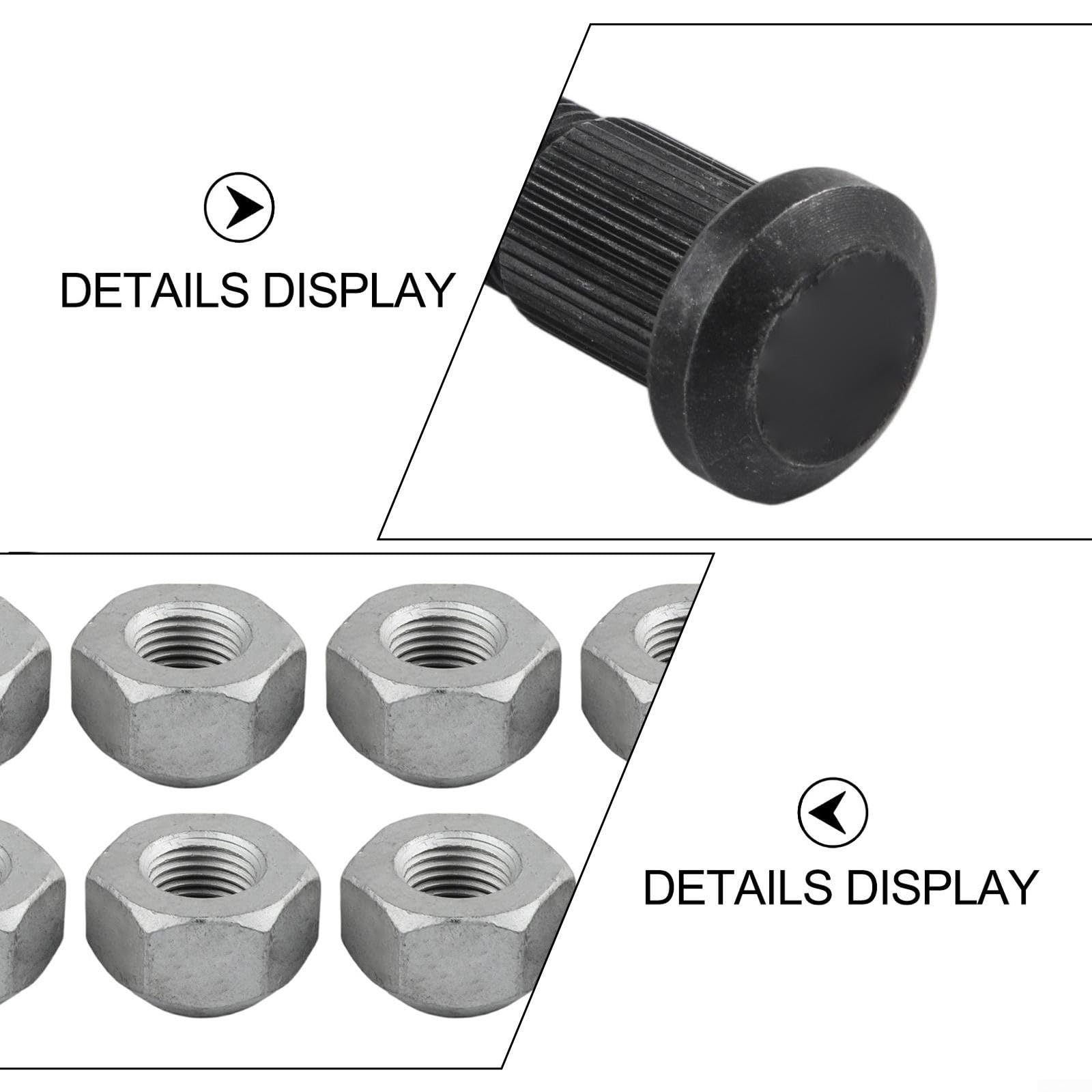 Kit de tuercas de perno de rueda 6709170 6564669 de metal fácil de instalar para Bobcat S770 S76 S570 S130 643 632 751 753 763 773 863