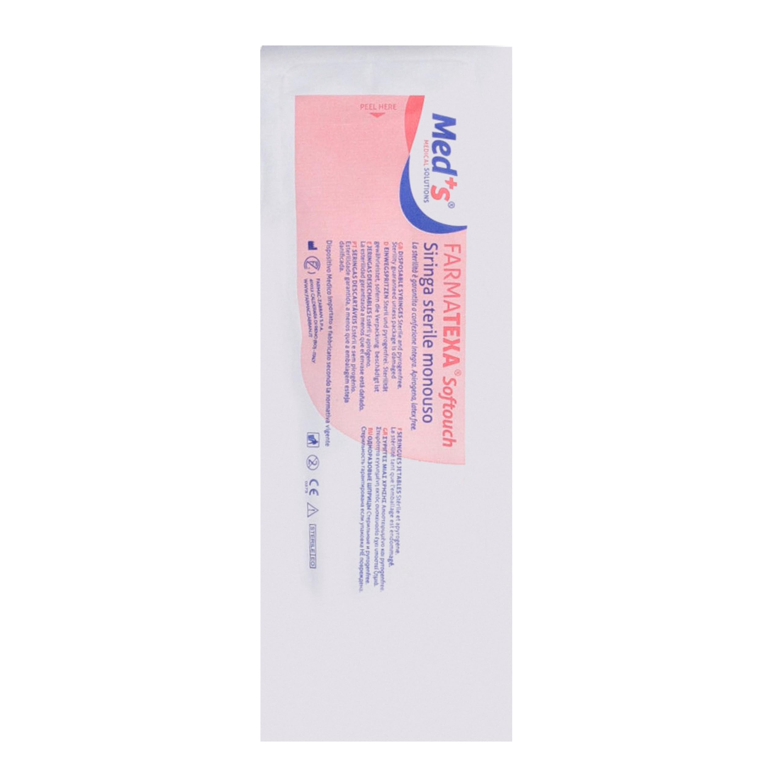 5 Siringhe monouso sterili da 1 ml attacco LUER LOCK - Siringa sterile senza ago
