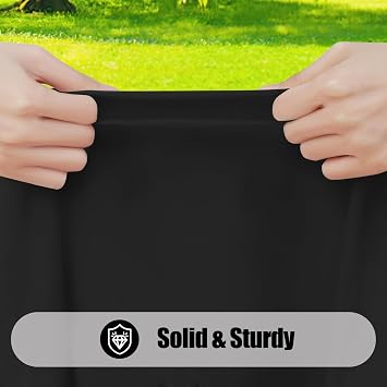 Smiry 6 Pack Rectangle Picnic Table Cloth, Waterproof Elastic Fitted Tablecloths, Washable Polyester Rectangular Patio Table Cover for Camping, Indoor and Outdoor (Black, 30x72)