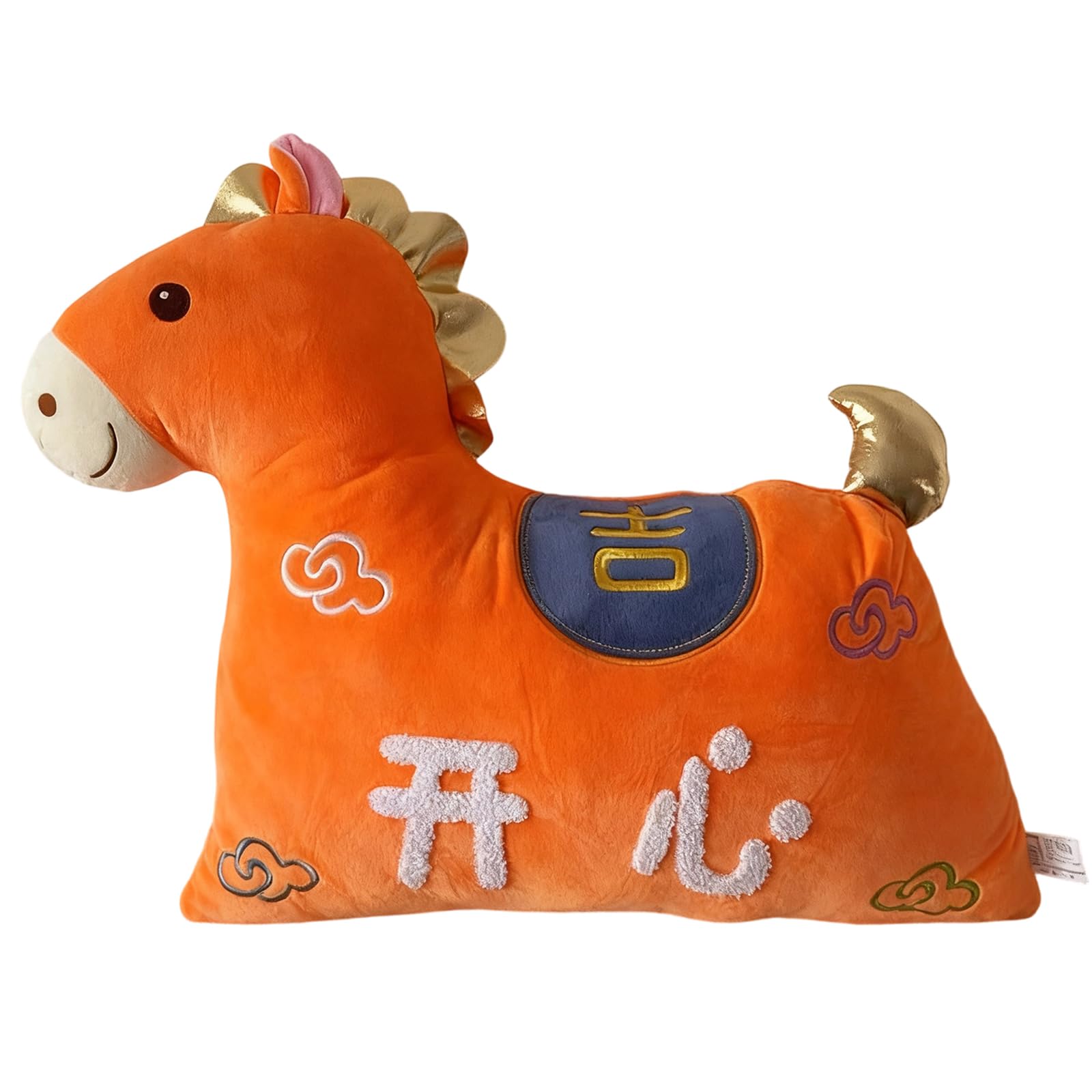 Buxuaaaa Chinese New Year Decorative Cushion with Soft PP Cotton Fill for Home Car Decoration Comfortable Lumbar Pillow