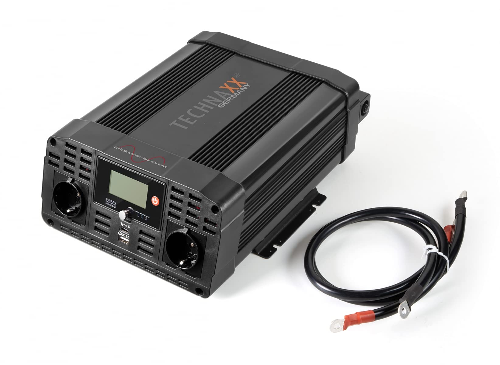 Przetwornica prądu stałego AC 12 V z czystą falą sinusoidalną 2000 W, 12 V do 240 V przetwornica prądu stałego na AC falownik 12 V przetwornica prądu stałego na prąd zmienny TE22