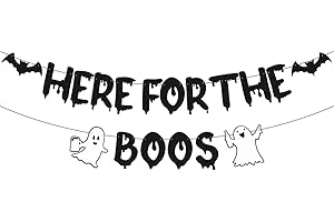 Here for the Boos and Booze Halloween Banner