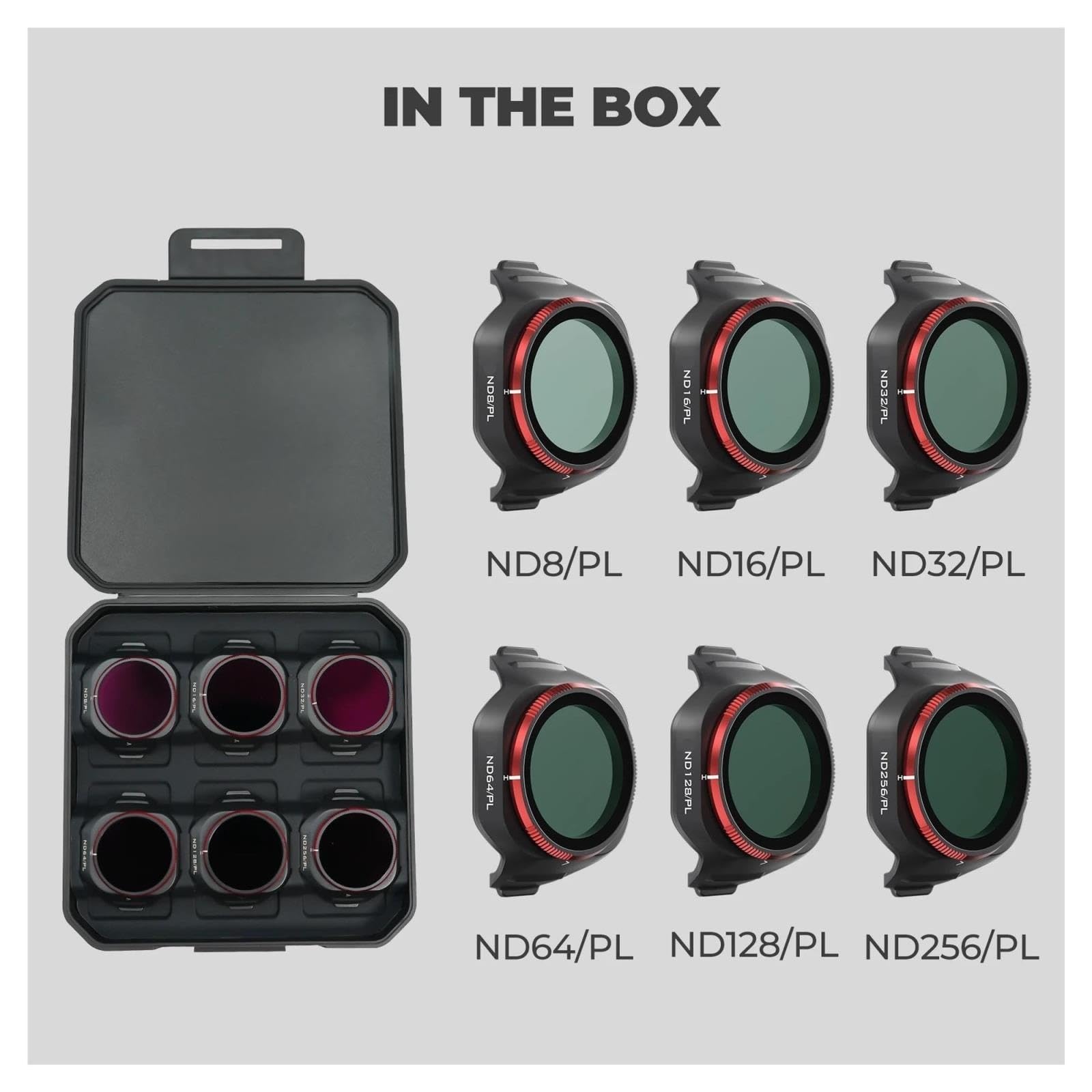 Set da 6 filtri ND/PL, compatibile con DJI, Mini 5 Pro