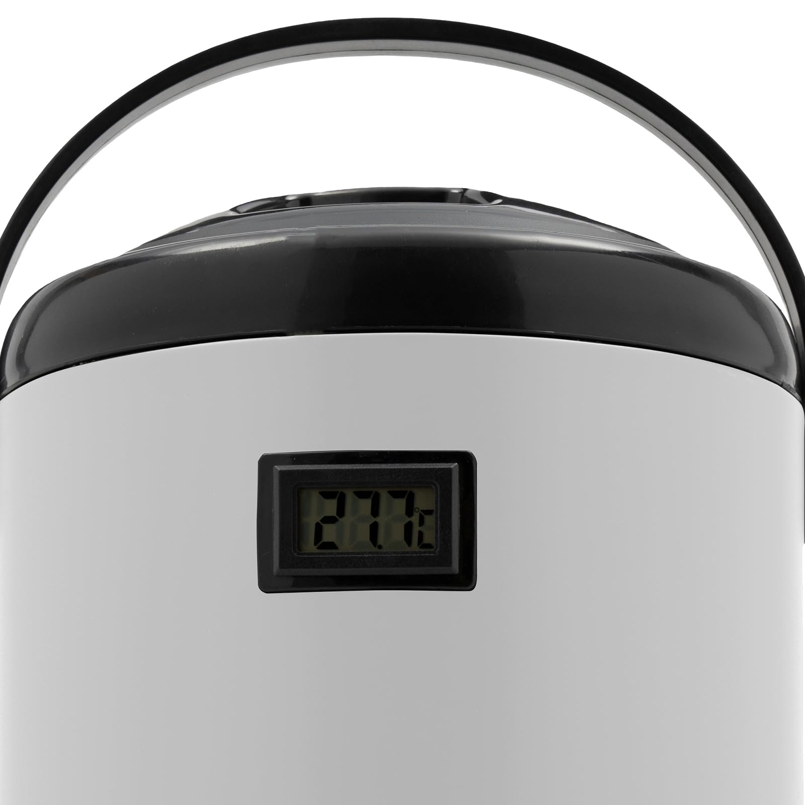 Distributore di bevande isolato in acciaio inox, 8 l, distributore di bevande calde e fredde, con termometro, rubinetto per caffè, cioccolato, tè al latte, succo, termico, 12 ore (bianco)