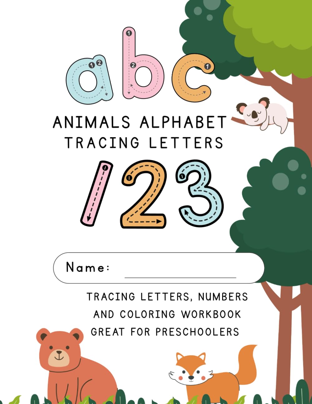 Preschool ABC & 123 Coloring and Tracing Book: A Fun and Educational Coloring Book with Alphabet, Numbers, and Handwriting Practice for Kids!