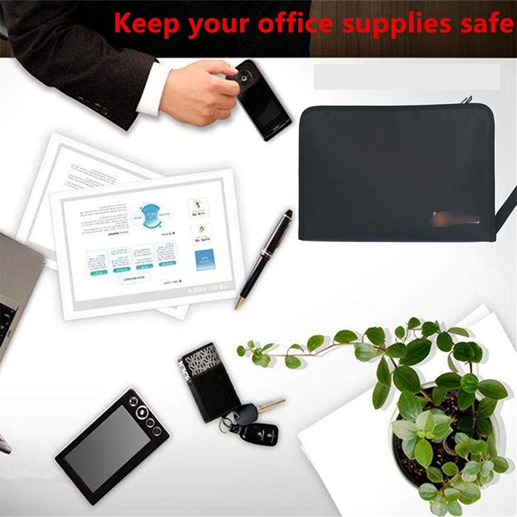 Borsa Portadocumenti ignifuga Cartella Portadocumenti, Porta Documenti Importanti ignifugo Resistente all'Acqua, Portadocumenti per Documenti, passaporti e certificati, Regali per Lui