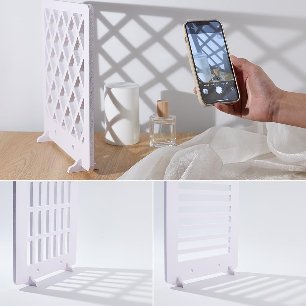CREATCABIN 3 pieza de 3 estilos de Tableros de Luz Y Sombra para Fondo de Fotografía, Tableros de Sombras, Productos Pequeños, Fondos de Sesión de Fotos Planos, Tableros para Fotografía de Productos d