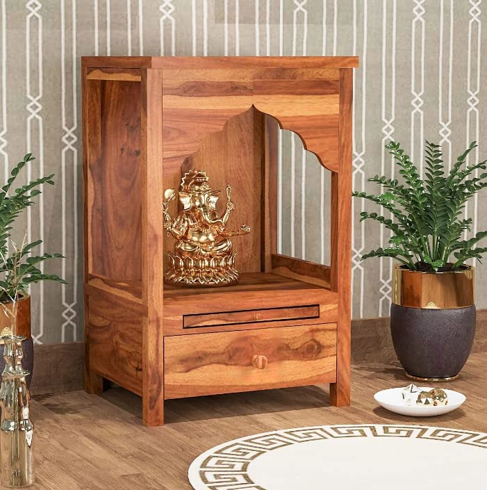 Buy Kamal BrothersSheesham Solid Wood Temple Mandir in Sheesham Wood 16