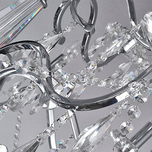 Dinggu Modern Living Room Chandelier, Large Foyer Chandelier Pendant Light, Silver Dining Room Crystal Chandelier, Bedroom High Ceiling Chandelier 12 Lights D 27” #TOP3