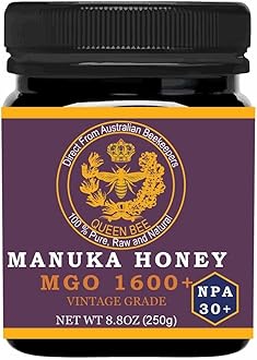 Manuka Honey MGO 1600+, NPA 30+, High Strength, Medical Grade - Raw Manuka Honey (250g/8.8 ounce)