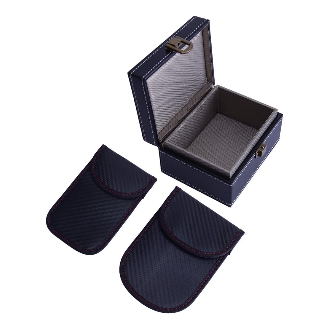 beler Schwarz Keyless Auto Schlüsselanhänger Signal Blocker Box Beutel Tasche Blocking Shield Faraday Cage Anti-Diebstahl Fall