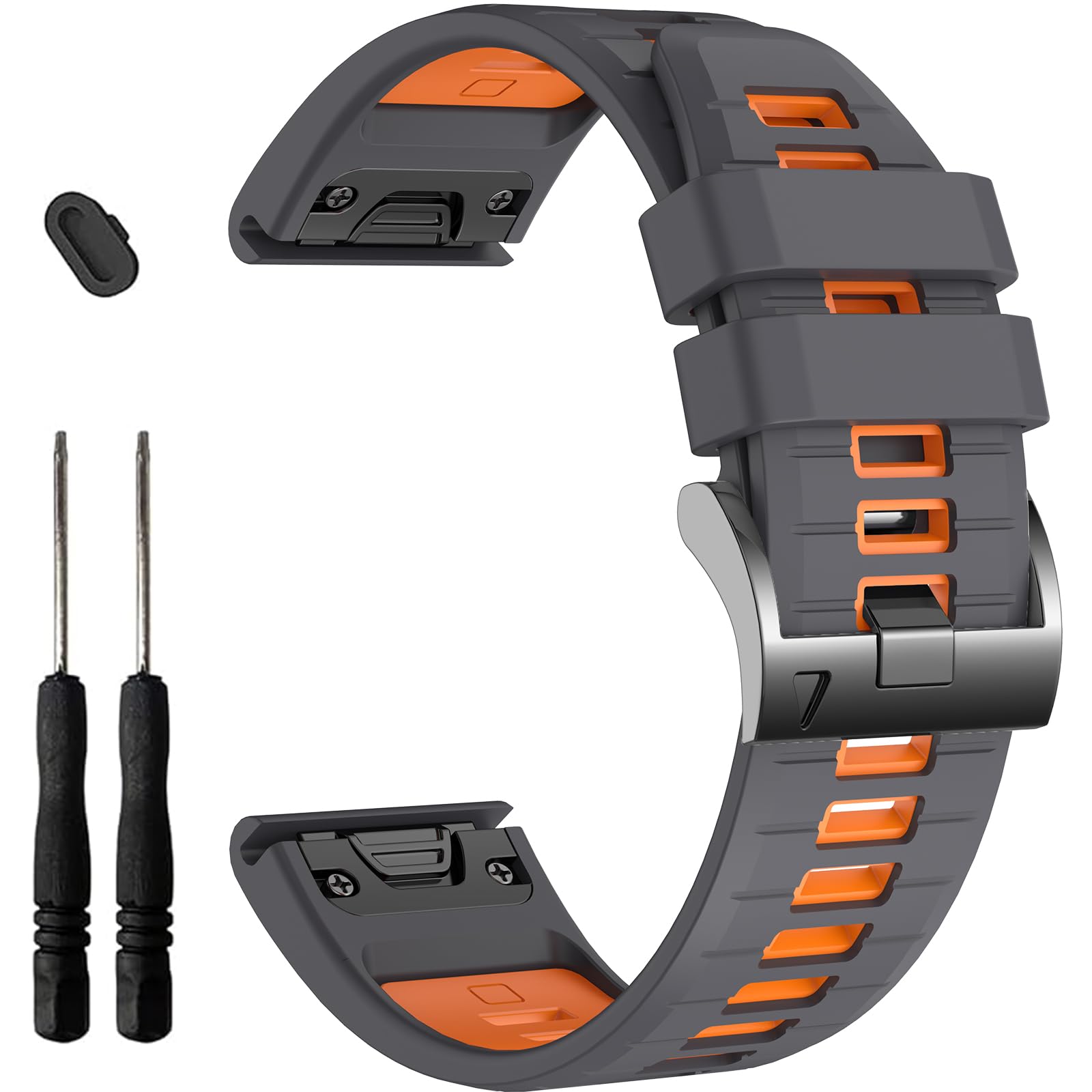EZMVZKU 22mm Quickfit Watchbands for Garmin Fenix 8 AMOLED 47mm/7/7 pro/6/6 pro/5/5 Plus,Silicone Sport Straps for Forerunner 965/955/945/Approach S62/S70/tactix 8 47mm/Descent G2/quatix 7 Pro/7/6/5 — image 1