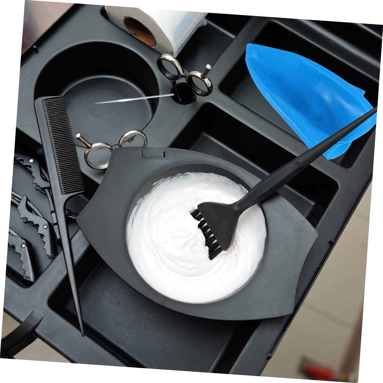 FRCOLOR Diy Hair Coloring Hat Salon Silicone Cap Needle for Barber Shops and Home Use Highlights