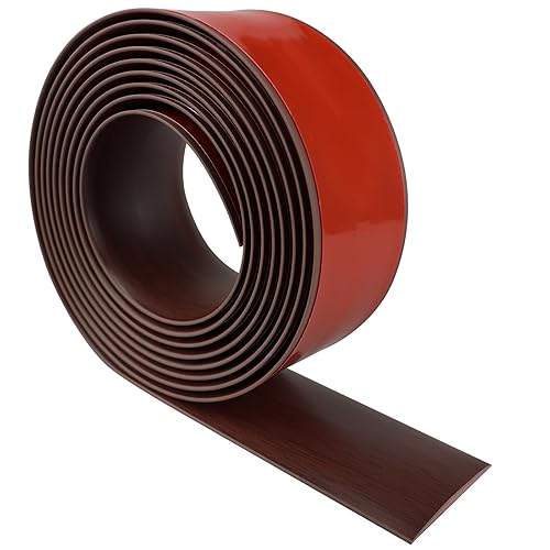Tira de Transición de Piso de 2" Autoadhesiva de Vinilo Plano con Respaldo Fuerte (5cm, 20 pies, Roble Rojo)