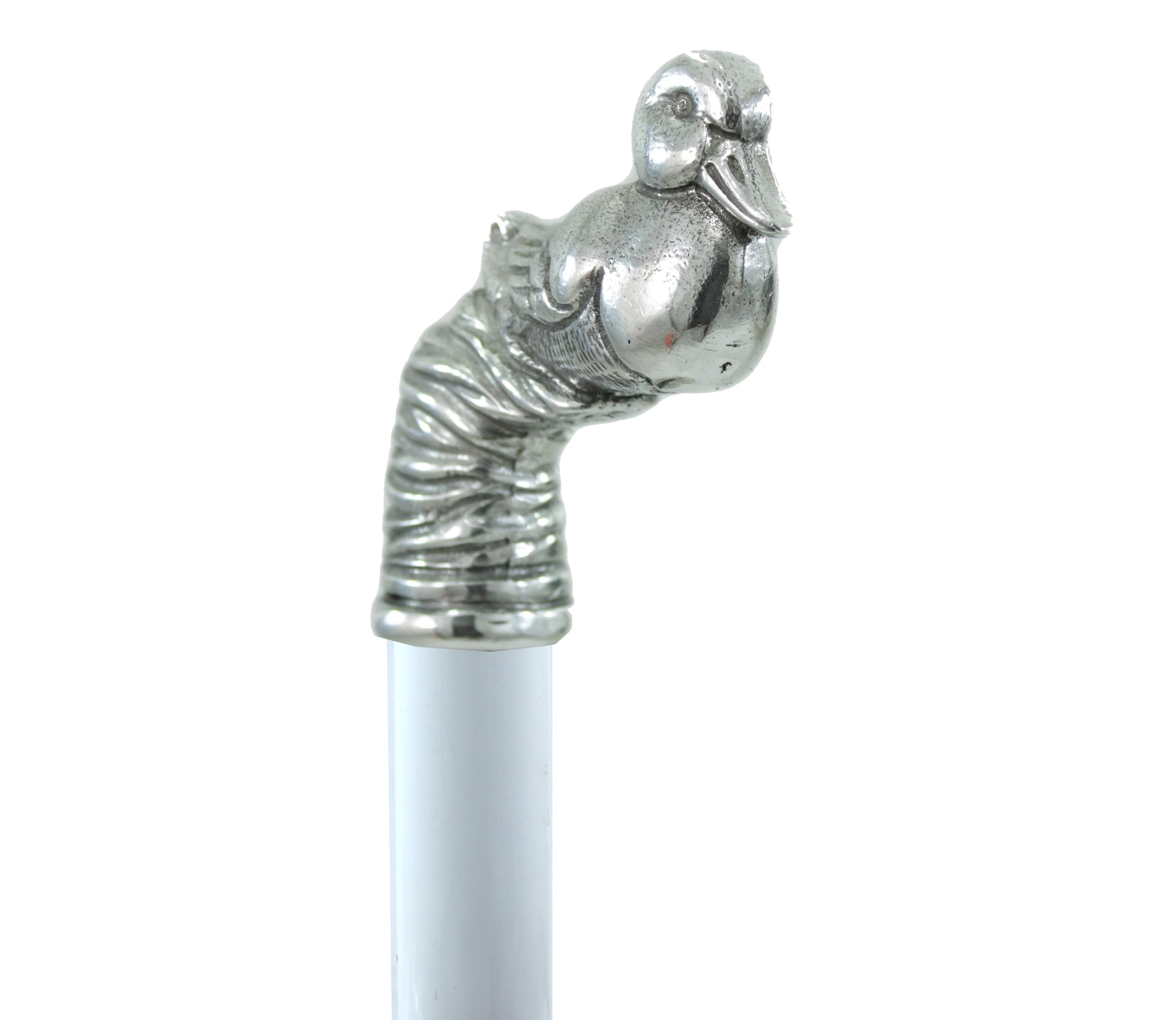 Bastón de paseo de madera y peltre elegante sólido para ceremonia hombre y mujer lujo personalizado único hecho a mano CAVAGNINI Italy ((Haggio marrón)