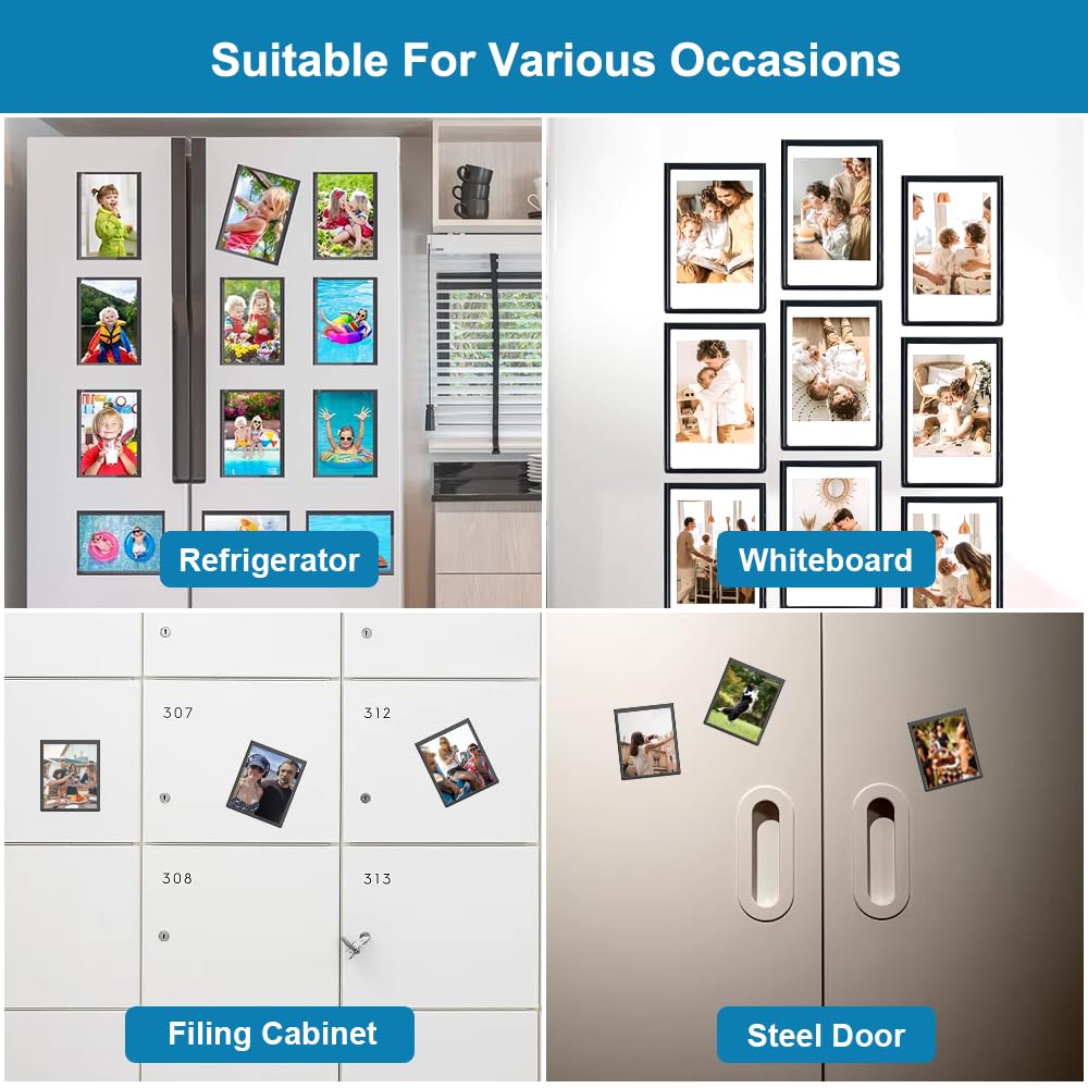 10 sztuk mini magnetycznych ramek na zdjęcia do lodówki o wymiarach 72x86mm | magnetyczne ramki na zdjęcia, do Fujifilm Instax Square SQ1/SQ20/SQ40/SQ10/SQ6/SP-3
