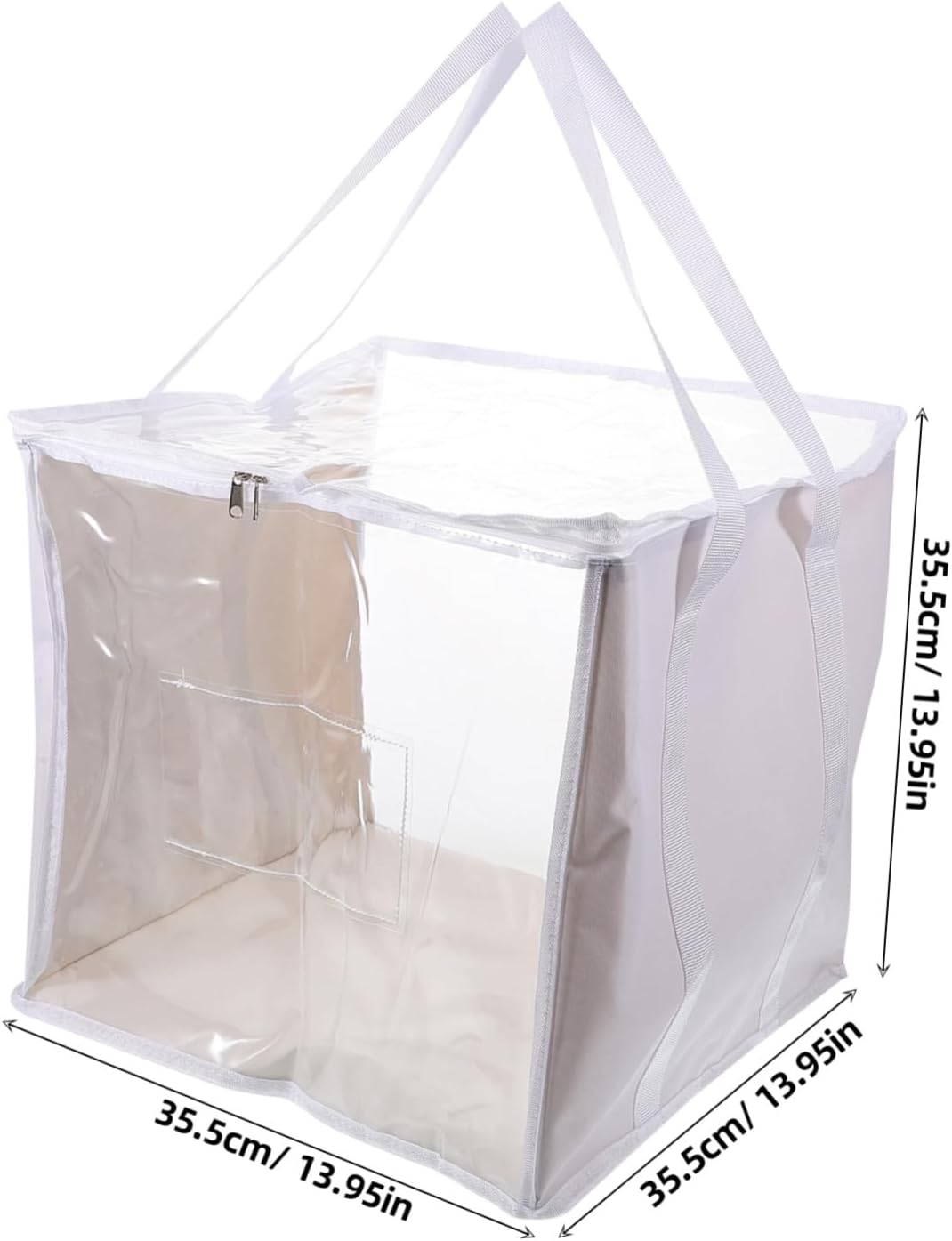 VOSAREA 2pcs Giant Pvc Toy Storage Bags Zipper Dress up Storage Boxes for Boys and Girls Tidy Organizers for Playroom Bedroom Living Area