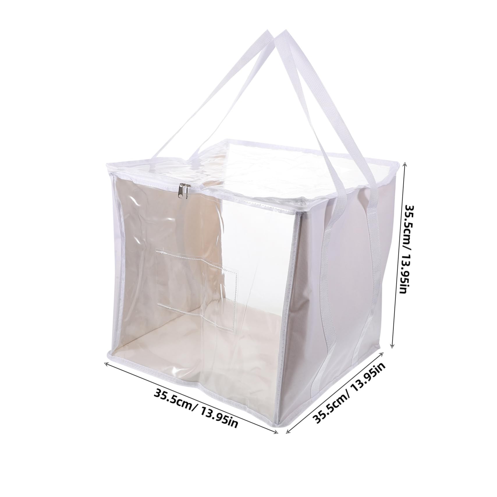 VOSAREA 2pcs Giant Pvc Toy Storage Bags Zipper Dress up Storage Boxes for Boys and Girls Tidy Organizers for Playroom Bedroom Living Area