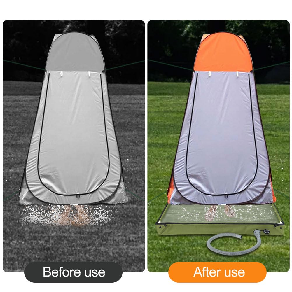 Receveur de douche portable 2 en 1 - Receveur de douche pliable avec tuyau de vidange pour camping, douche en plein air, tente - Idéal pour le camping-car, la plage, les animaux domestiques et les