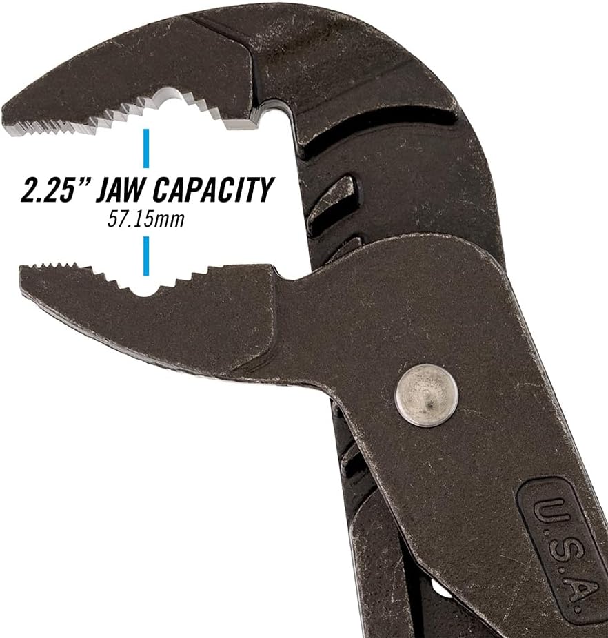 Close-up of Channellock GL12 Pliers jaw capacity