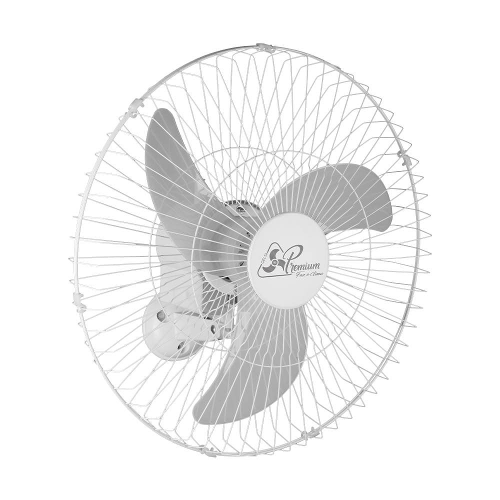 Venti-Delta Oscilante de Parede Premium 60 cm, Bivolt – Grande Aço, 736423, 170 W, Branco