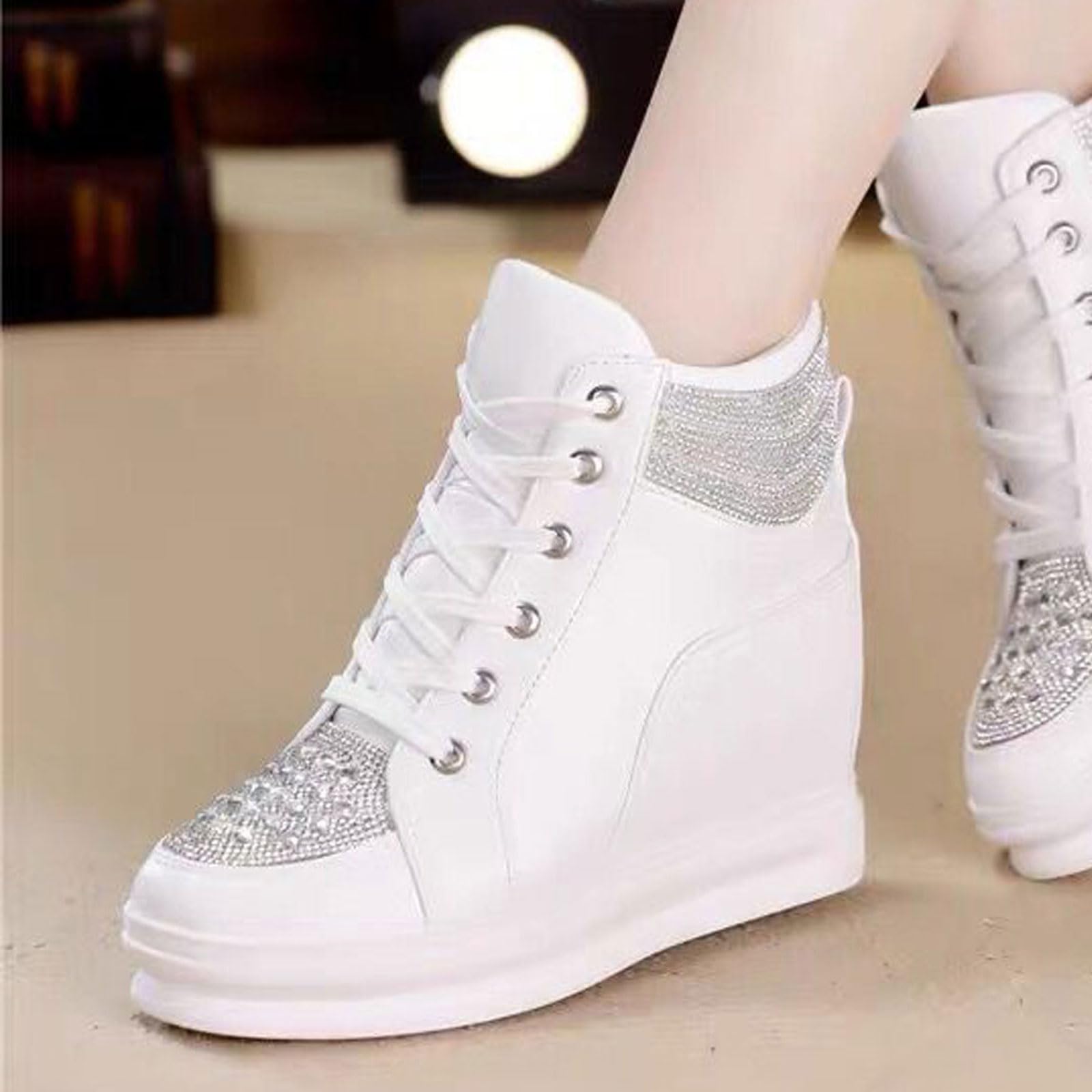 Damskie buty sportowe na koturnie, ukryte buty na koturnie, oddychające trampki damskie, oddychające, wygodne, do chodzenia, pracy i relaksu