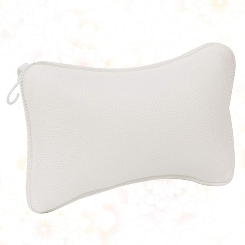 Miniatura 8 de Almohada para reposacabezas de baño, cojín de baño, almohada de apoyo para el cuello, hombros y cabeza con ventosa, almohada blanca para el hogar,