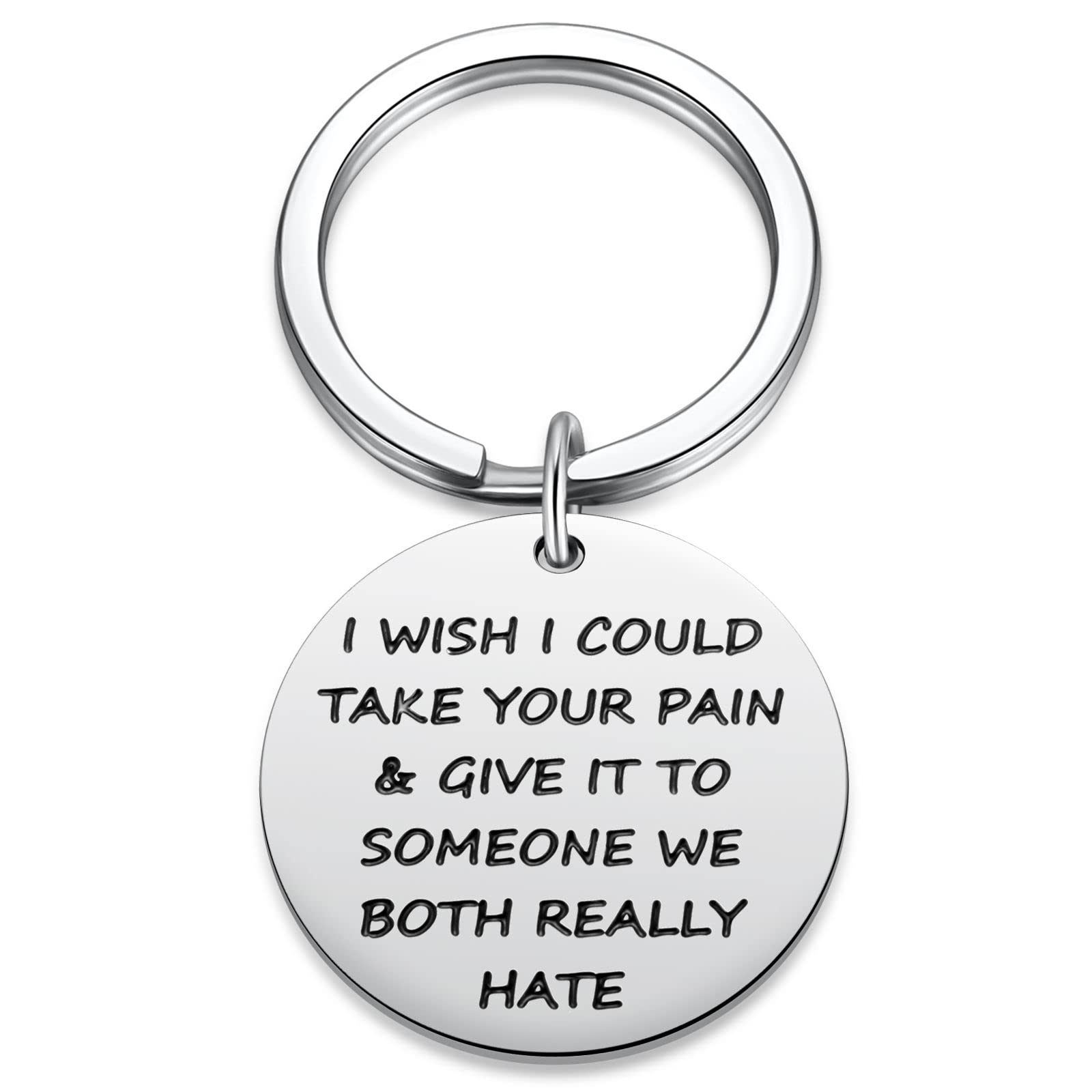 Kvekstio Get Well Soon Gifts for Women, Take Your Pain Keychain, Feel Better, After Surgery, Grieving, Condolences, Divorce, Sorry for Your Loss, Cancer Gifts for Her, Friends, metal, not known