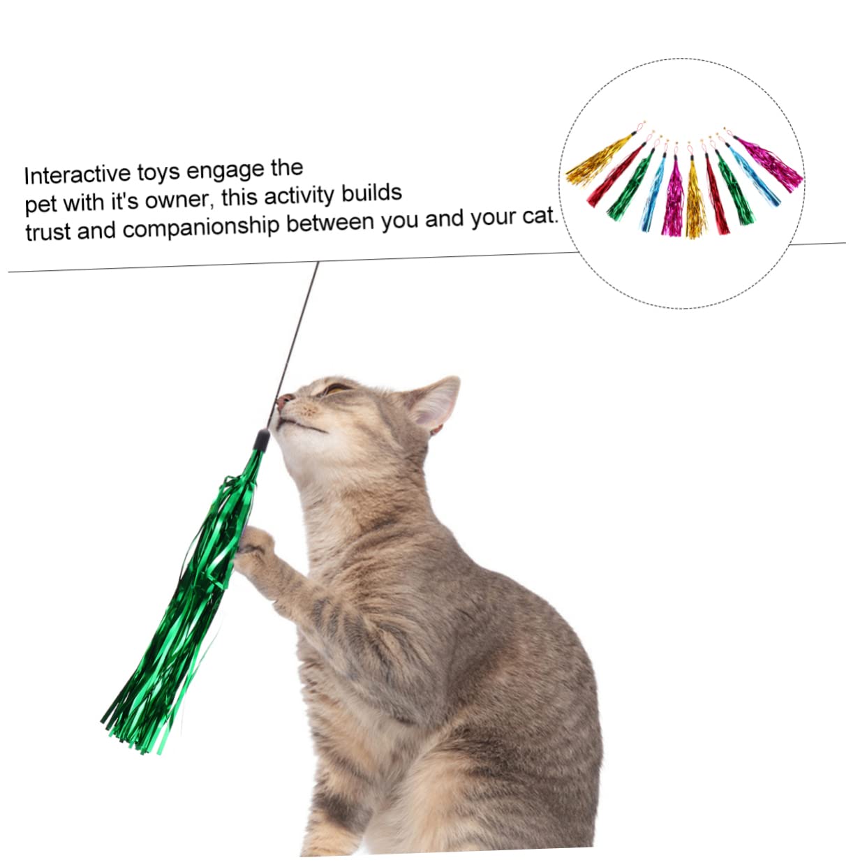 Interaktives Katzenspielzeug, weicher(Assorted Colorx3pcs,27X5CMx3pcs)
