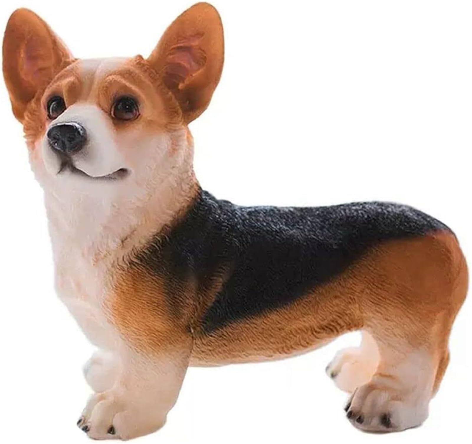 Arte per esterni Statua da giardino for cani in resina for Corgi Scultura esterno Decorazioni per il giardino anteriore(Black)