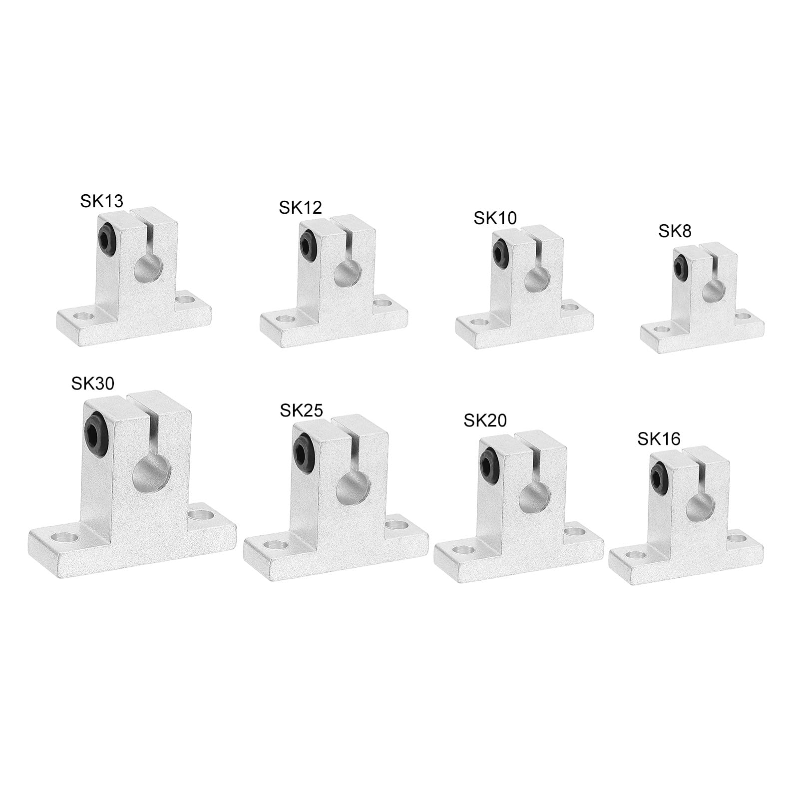 PATIKIL Soporte Guía Sujeción Riel Movimiento Lineal Aluminio SK16 Eje 16 mm