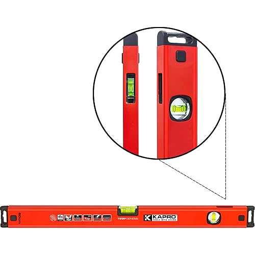 Kapro - 781 Genesis Box Level - Features Horizontal Vial and Dual-View Plumb Site - VPA Certified - Aluminum - 24 Inch