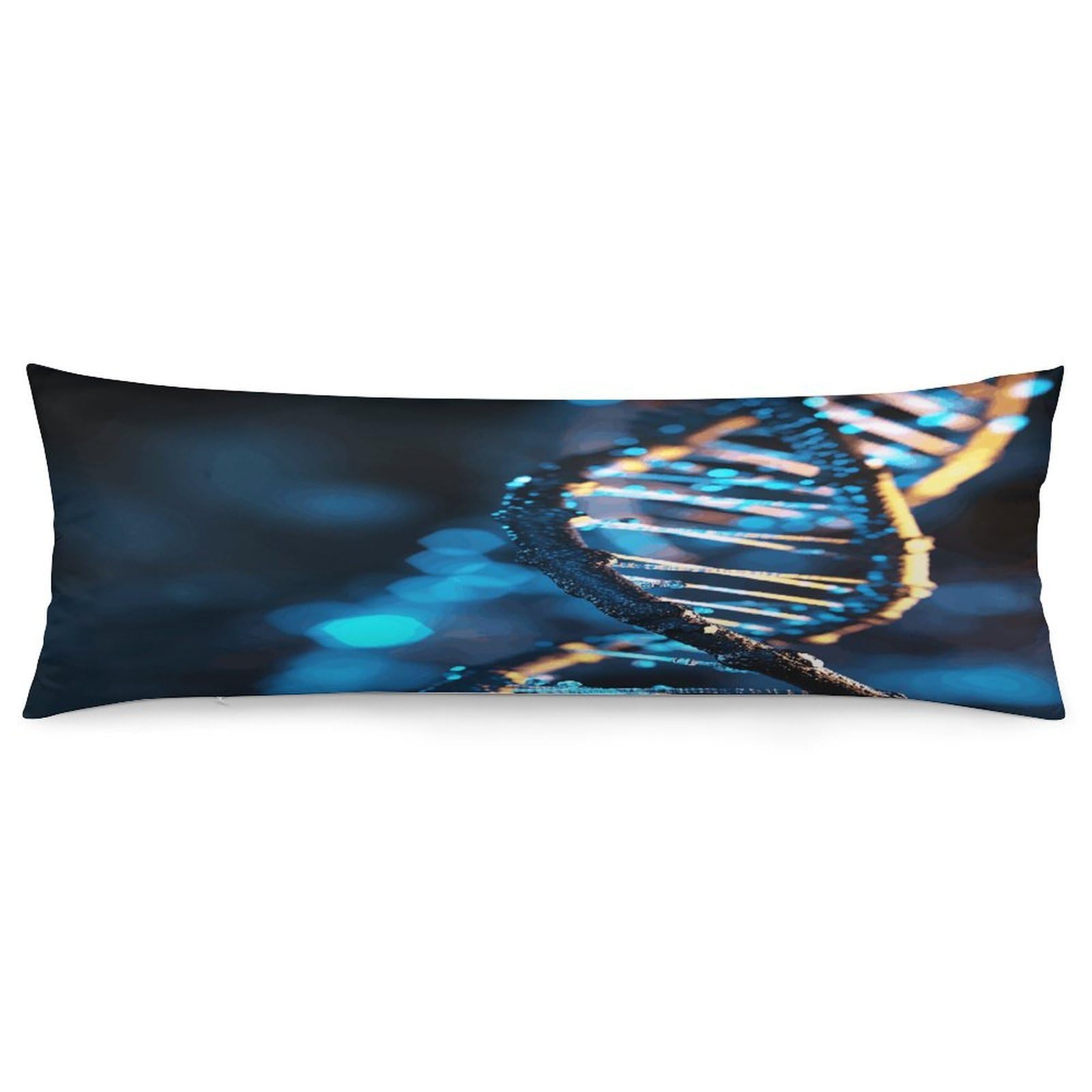 Blue and Black DNA Pillowcase Long Body Pillow Cover Soft Decorative Body Pillow Case Breathable Large Pillowcase Cute Cozy Pillow Protector for Bed Sofa Couch Room 18.9 X 53 Inch