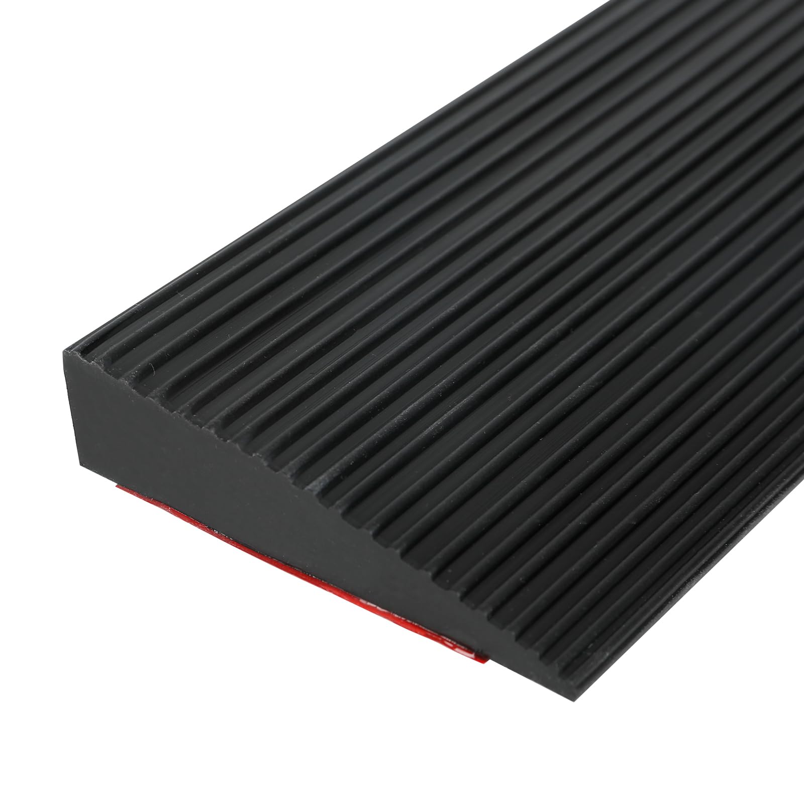 Profilé de transition 90 x 8 cm - Pour seuils de porte - Autocollant - Hauteur : 1 à 3 cm - Pour sols (1, noir, 90 x 8 x 3 cm)