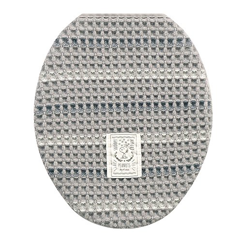 センコー スヌーピー ソフトモノトーン 普通便座用ふたカバー グレー 60826