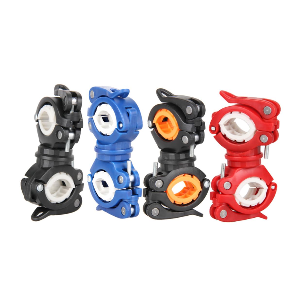 HOLIDYOYO 360Degree Rotating Handlebar Flashlight Clamp Quick Release Bike Light Mount Holder with Pad for Compatible with Bicycles and Torches