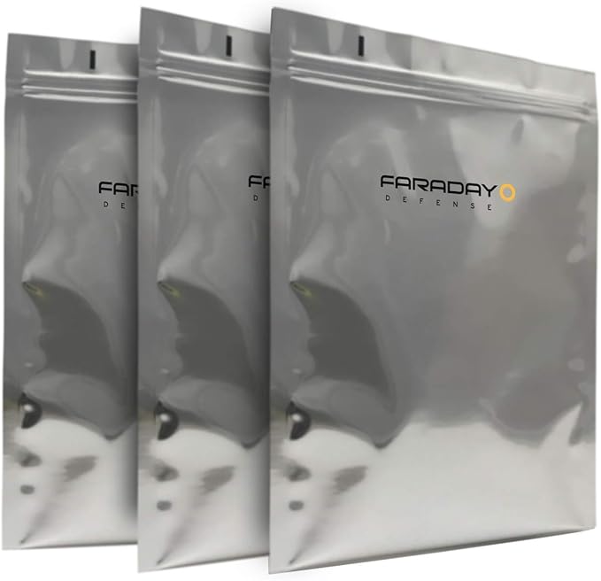 Faraday Cage EMP/ESD Bags Premium 3pc 8x10 Thick & Heavy