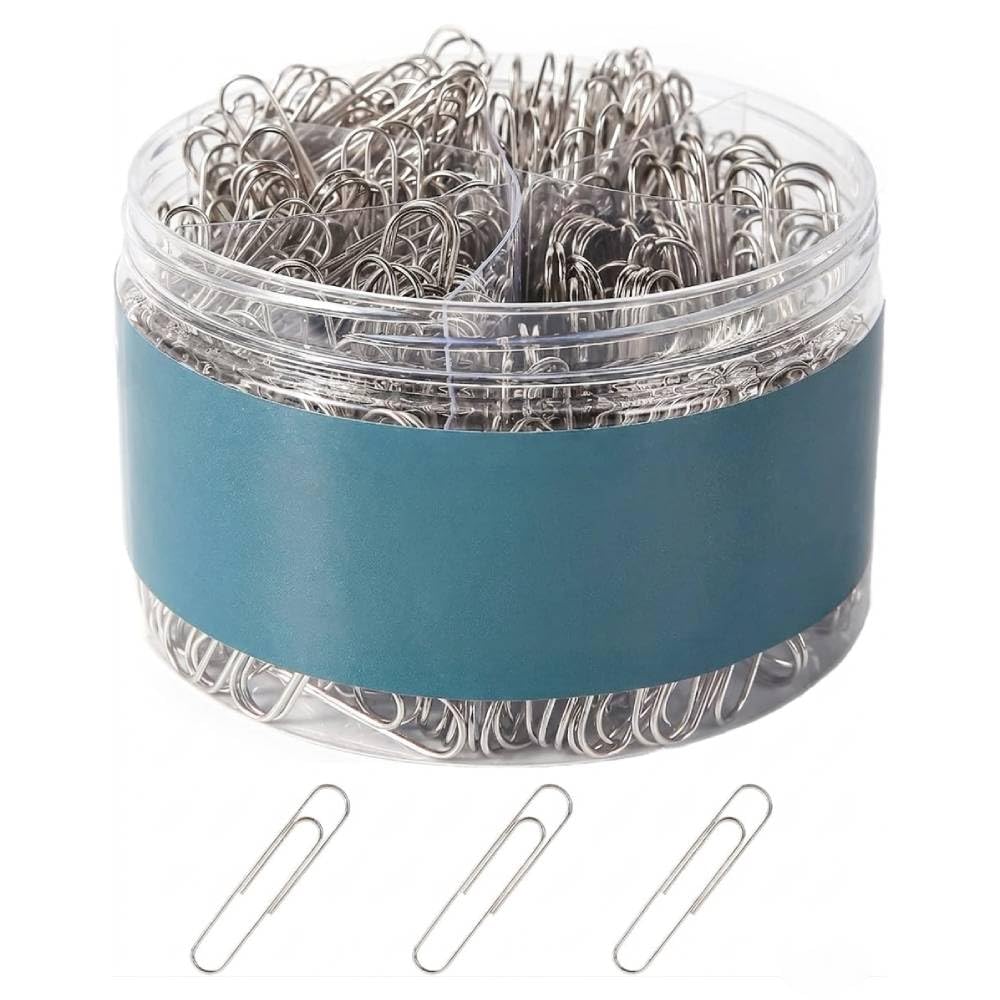 Inkspire Paper Clips, 400 Pcs Assorted Size 33mm Medium & 50mm Large, Durable Paperclips for Workplace, Office, Home, School, Personal Use and Office Supplies (Silver)
