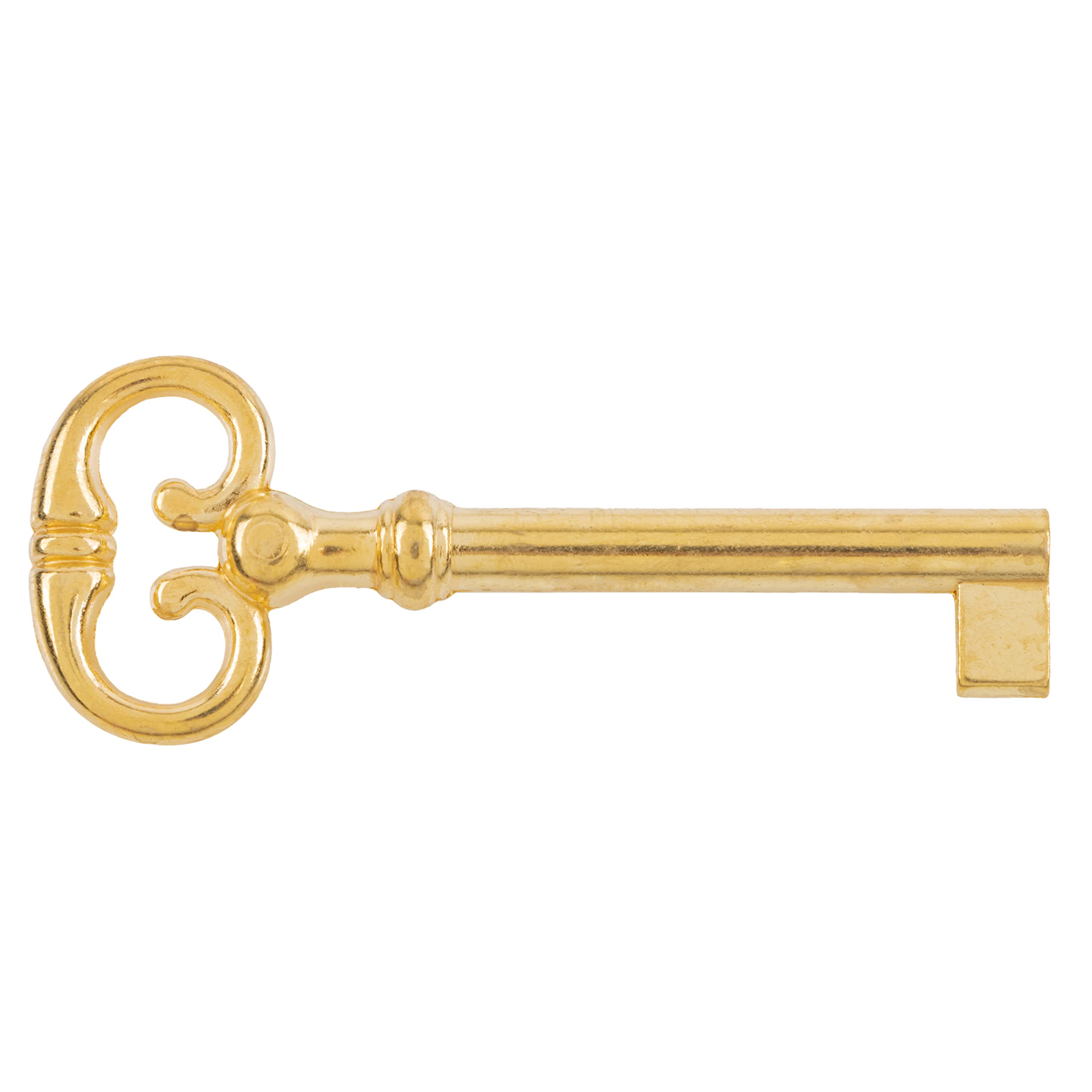 Brass Plated Skeleton Key for Cabinet, Grandfather Clock