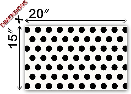 Miniatura 2 de Flexicore Packaging  Papel de seda de lunares negros  Tamaño 15 x 20 pulgadas  Cantidad 100 hojas  Color negro  manualidades de bricolaje, arte,