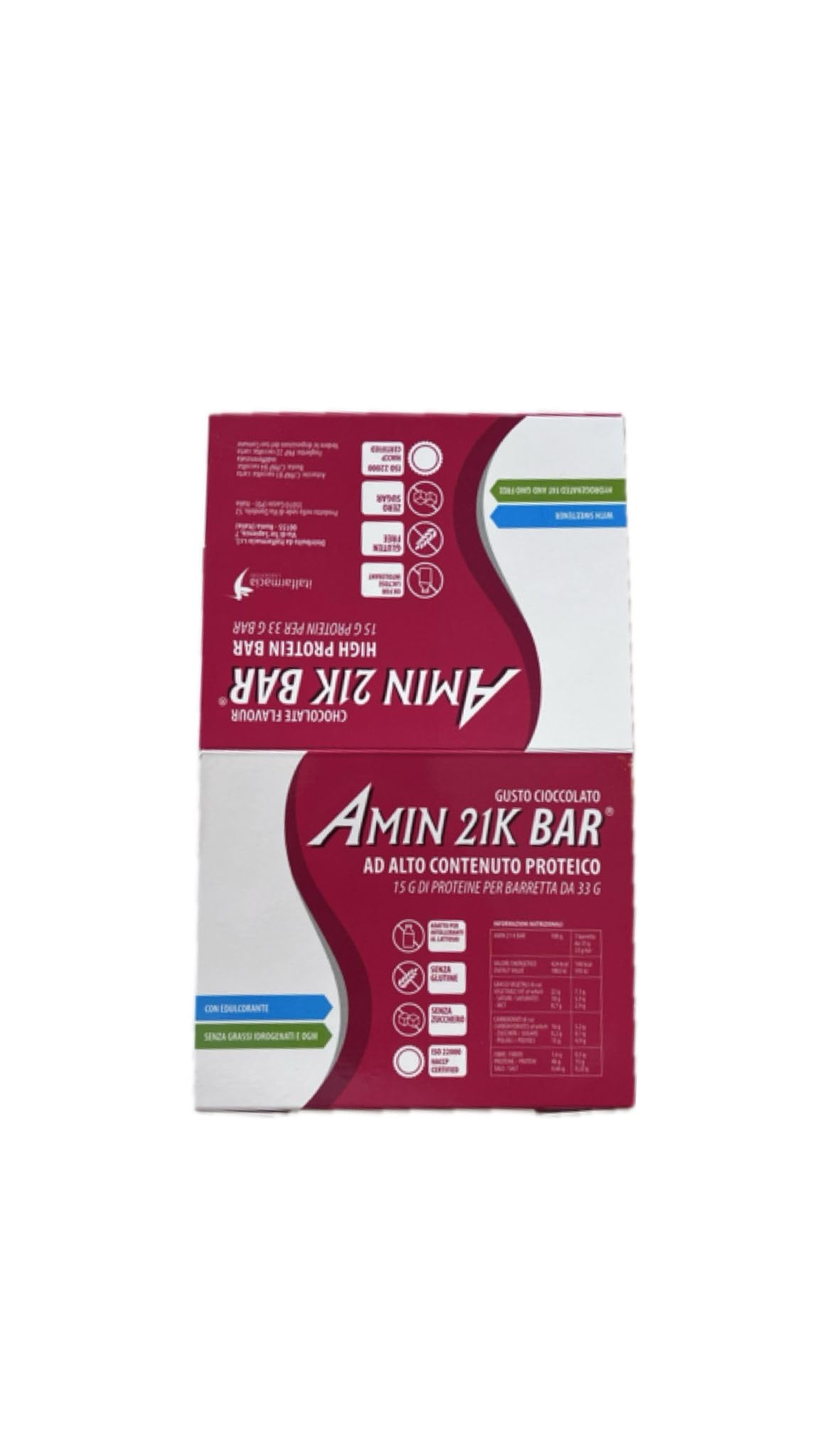 AMIN 21K BAR CIOCCOLATO 20 BARRETTE DA 33G