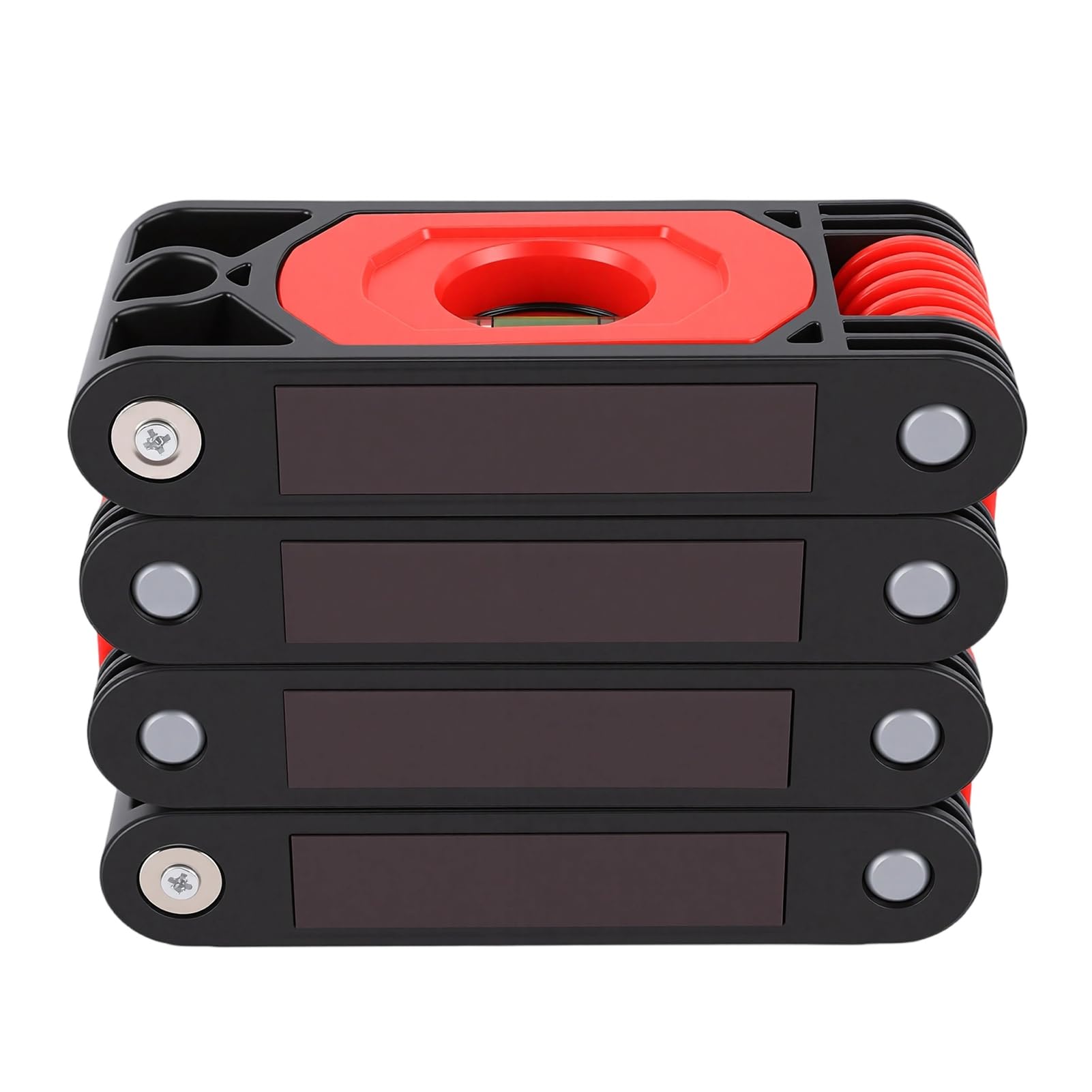 Folding Level, Magnetic Multi Angle Foldable Leveler Tool with 4 Level Bubbles and 3 Adjustable Joints, for Woodworking Carpentry Plumbing Home Projects