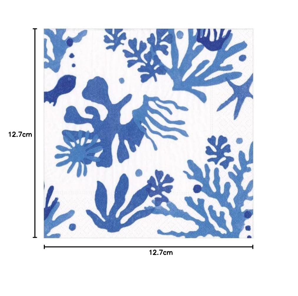 20 servilletas de papel cocktail Willows Coral