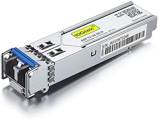 1G SFP LX LC Singlemode Module 10km, 1000Base-LX Mini-Gbic Transceiver Compatible for Cisco GLC-LH-SMD, Meraki, Ubiquiti UniFi UF-SM-1G, Mikrotik, Netgear, D-Link, TP-Link, Zyxel and more