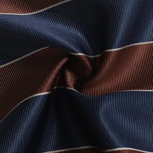 Image of Striped Plaid Polka Dot Mens Tie Formal Necktie Pocket Squares Ties Clips Cufflinks Classic for Men Set